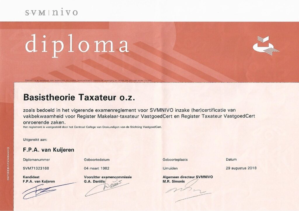 Basisdiploma Vastgoeddeskundige